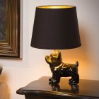 Lampe de table rétro noire, Extravaganza Sir Winston, avec interrupteur