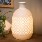 Lampe de table rétro blanche, Tiesse, avec interrupteur