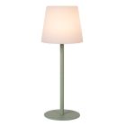 Lampe de table d'extérieur rechargeable moderne verte, Tyon, 2W, 2700K LED, IP65, avec variateur tactile