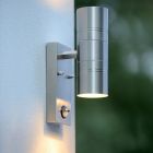 Applique extérieur avec détecteur de mouvement moderne chromée, Arne, IP44