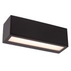 Applique extérieur avec capteur crépusculaire moderne noire, Sutton, 1,5W, 3000K LED, IP54