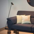 Lampadaire moderne anthracite, Hester, avec interrupteur