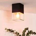 Lampe plafond moderne dorée, Rixt