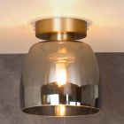 Lampe plafond rétro dorée, Tyler, IP44
