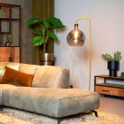 Lampadaire vintage gris, Julius, avec interrupteur