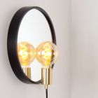 Éclairage miroir rustique noir, Reflex, avec interrupteur