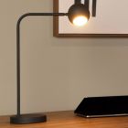 Lampe de table rechargeable moderne noire, Comet, 3W, 2700K LED, avec variateur tactile