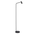 Lampadaire rechargeable moderne noire, Stirling, 3W, 2700K LED, avec variateur tactile