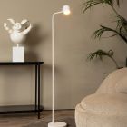 Lampadaire rechargeable moderne blanche, Comet, 3W, 2700K LED, avec variateur tactile