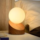 Lampe de table moderne marronne, Len, avec interrupteur