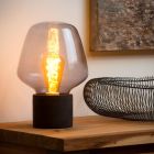 Lampe de table en béton grise, Becky, avec interrupteur