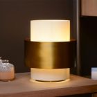 Lampe de table classique dorée, Firmin, avec interrupteur