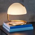 Lampe de table rétro blanche, Cato, avec interrupteur