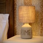 Lampe de table en céramique grise, Cosby, avec interrupteur