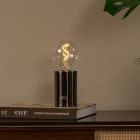 Lampe de table rechargeable moderne grise, Vivo, avec variateur tactile