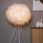 Lampadaire moderne blanc, Goosy, avec interrupteur