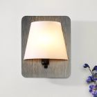 Applique murale en bois grise, Idaho, avec interrupteur