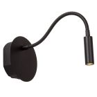 Lampe de chevet moderne noir, Jolijn, 2W, 3000K LED, avec interrupteur