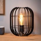 Lampe de table moderne noire, Reda, avec interrupteur