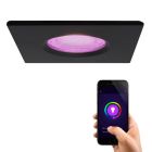 Spot encastré connecté noir moderne, Jule, IP65, 4,5W, RGBW