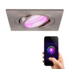 Spot encastré connecté chromé en aluminium, Scott, 4,5W, RGBW