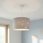 Suspension pour enfants grise en tissu, Stars