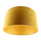 Abat-jour en velours jaune Milene, Tissu, moderne