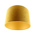 Abat-jour en velours jaune Madelyn, Tissu, moderne