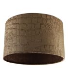 30 cm abat-jour en velours marron tissu crocodile, Emilius