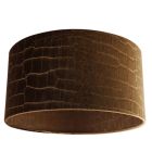 40 cm abat-jour en velours marron tissu crocodile, Emilius