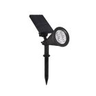 Spot à piquer solaire noir, Oualid, 2W, 5500K LED, IP65