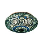 Lampe plafond orientale bleue mosaïque, Mimoun