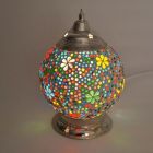 Lampe de table orientale multicolore mosaïque, Sabri