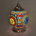 Lampe de table orientale multicolore mosaïque, Sabri