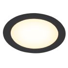 Downlight en aluminium noir, Umbriel, 18W, 3000K LED, IP44