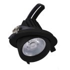 Downlight en aluminium noir, Shanaya, 30W, white switch LED