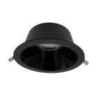 Downlight noir en aluminium, Maud, 16W, white switch LED, IP22