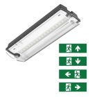 Éclairage de secours noir avec pictogrammes, Pedram, 3W, LED 6500K, IP66