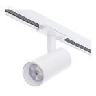Spot de système de rail monophasé en aluminium blanc, Enno, 10W, white switch LED