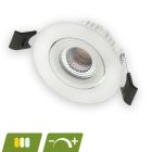 Downlight en aluminium blanc, Phyllis, 5W, white switch LED, IP65