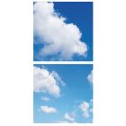 Impression photo de nuages - lot de 2 plaques acryliques avec impression, pour panneaux LED 60x60 cm