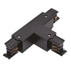 Connecteur en forme de T pour éclairage sur rail triphasé, gauche 1, noir, Pro