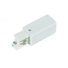 Connecteur d'alimentation pour éclairage sur rail triphasé, droite, blanc, Pro