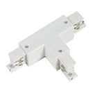 Connecteur en forme de T pour éclairage sur rail triphasé, droite 2, blanc, Pro