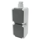 Prise anti-éclaboussures Peha Presse-étoupe double terre M20