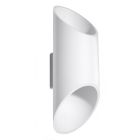 Applique up and down en aluminium blanche, Haidar