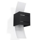 Applique up and down en aluminium noire, Jasmien
