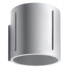Applique up and down en aluminium grise, Jamey