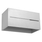 Applique up and down en aluminium grise, Jacky