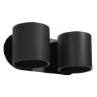 Applique up and down en aluminium noire, Amely